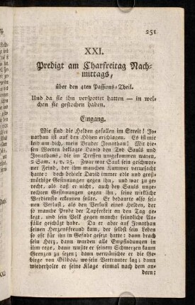 251-264, XXI. Predigt am Charfreitag Nachmittags.
