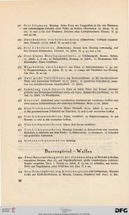 Bauerngürtel – Waffen (Nr. 474-492)