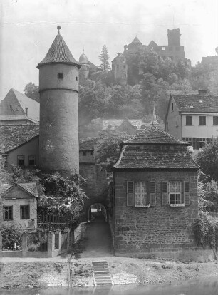 Wertheim : Wertheim. Blick über die Tauber zum Kittsteintor