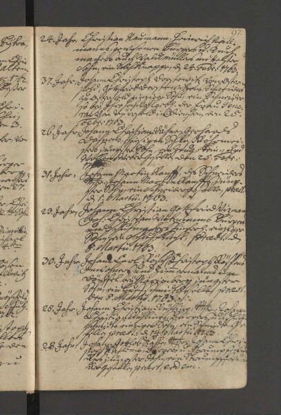 Bürgerbuch der Stadt Zeitz - 1701-1801