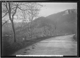 Straße 45: Km 27 Gutenberger Steige, talabwärts - Ansicht vom 14.11.1930 (III. Tag)
