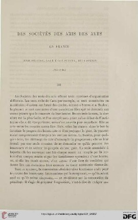 10: Des Sociétés des Amis des Arts en France, [5] : leur origine, leur état actuel, leur avenir