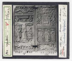 Rom, Museo Sacro Vaticano: Diptychon: Kreuzigung, Thronende Madonna