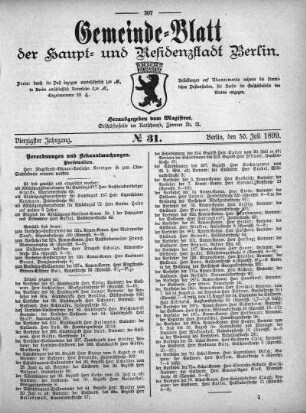 1899,31: No 31, 30. Juli 1899