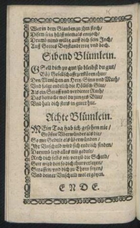 Achte Blümlein.