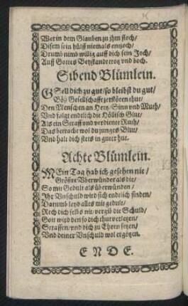Achte Blümlein.