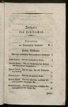 Inhalt des Lehrbuches.