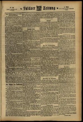 Zweite Ausgabe vom Freitag, den 13. September 1912.
