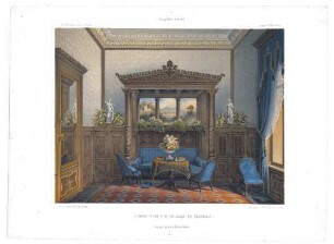 Boudoir in der Villa v. Arnim bei Sanssouci (Architectonisches Skizzenbuch, 1864 - Heft III, Heft LXIII, Bl.1)