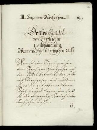 Kap. 3: Vom Durchgehen