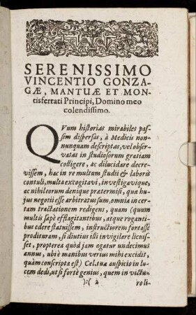 Serenissimo Vincentio Gonzagæ [...]