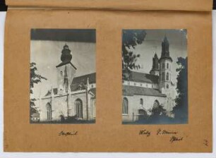 St. Marien, Visby: Ansicht von Westen, Ansicht von Osten (aus: Skizzen- und Fotoalbum 27)
