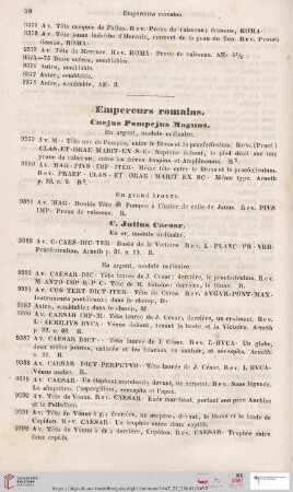 Empereurs romains (Nr. 9379 - 16519)