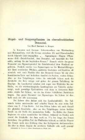 Hügel- und Steppenpflanzen im oberschwäbischen Donautal