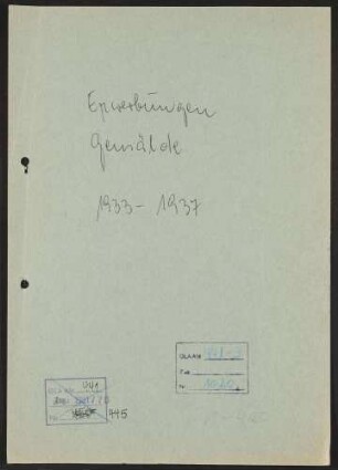 Erwerbungen Gemälde
