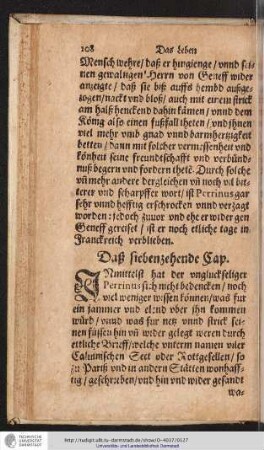 Das siebenzehende Cap.