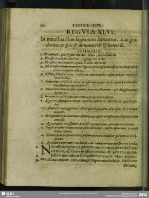 Regula XLVI. In necessitatibus leges non servantur