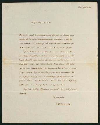 Brief vom 13. Mai 1850