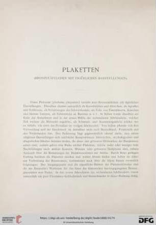 Plaketten (Bronzetäfelchen mit figürlichen Darstellungen)