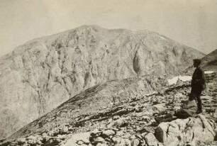 Berchtesgadener Land. Hoher Göll vom Jägerkreuz mit Bergsteigern