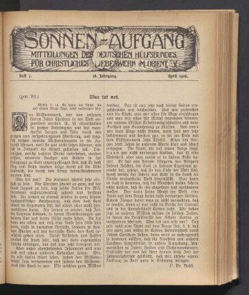 Heft 7. 18. Jahrgang. April 1916