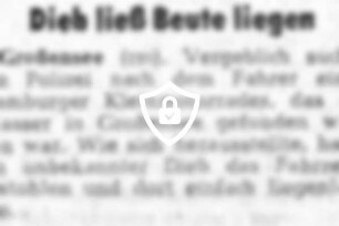 Dieb ließ Beute liegen