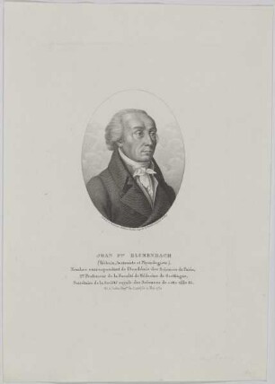 Bildnis des Jean F.ic Blumenbach
