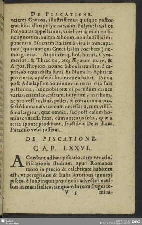 De Piscatione. Cap. LXXVI.