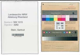 Entnazifizierung Gertrud Stein , geb. 20.02.1891 (Lehrerin)