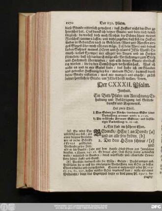 Der CXXXII. Psalm.