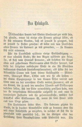 Das Trinkgeld