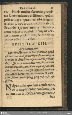 Epistola XIII.
