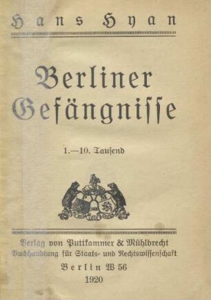 Berliner Gefängnisse