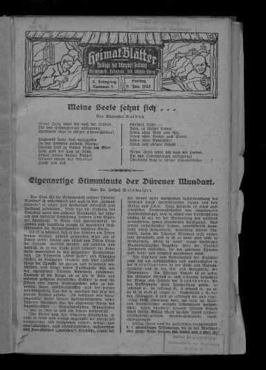 Titelseite einer Zeitung