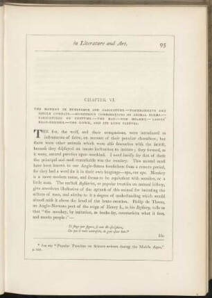 Chapter VI. The monkey in burlesque and caricature.