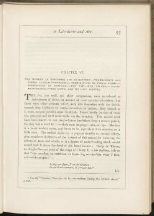 Chapter VI. The monkey in burlesque and caricature.