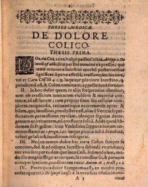 Theses Medicae, De Dolore Colico