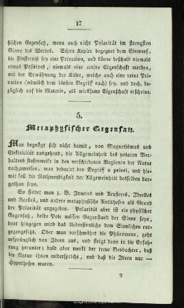 5. Metaphysischer Gegensatz