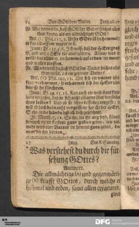 Von der fürsehung GOttes.