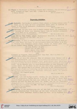 Stammbuchblätter (Nr. 635-655)