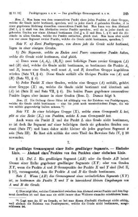 7. Das gradlinige Grenzsegment einer Reihe gradliniger Segmente. - Einfache Linie. - Abstand eines Punktes von den Punkten einer einfachen Linie.