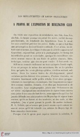 4.F.15.1910: A propos de l'exposition du Burlington club