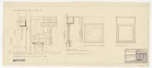 Wohnhaus Mildenberger, Hochberg: Kleines Fenster Wohnraum: Ansichten, Schnitt 1:10, Details 1:1