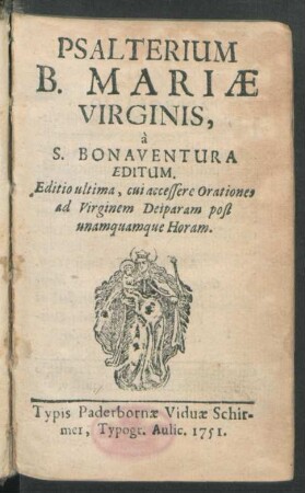 Psalterium B. Mariæ Virginis