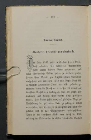 Fünftes Kapitel. Mancherlei Erlebnisse und Begebnisse.