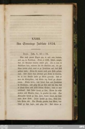 XXIII. Am Sonntage Iubilate 1824.