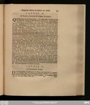 Sectio IV. De Conciliis, Conventibus & colloquiis Ecclesiasticis.