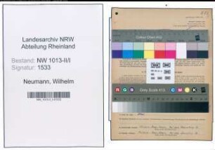 Entnazifizierung Wilhelm Neumann , geb. 02.03.1899 (Buchhalter)