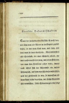 Geerbte Bekanntschaften.