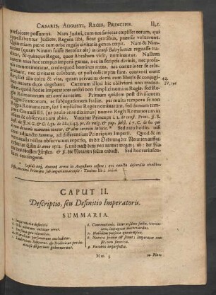 Caput II. Descriptio, seu Definitio Imperatoris